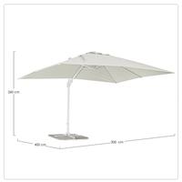ombrellone braccio eden 3x4 bianco naturale