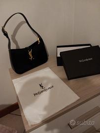 Borsa Saint Laurent Nera Effetto Coccodrillo Nuova