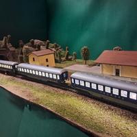 Convoglio con carrozze Fleischmann illuminate