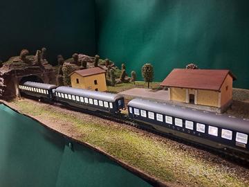 Convoglio con carrozze Fleischmann illuminate