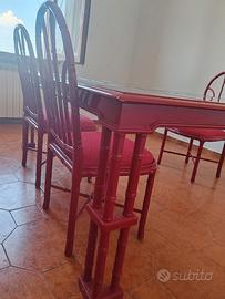 Tavolo + 6 sedie design Giorgietti linea Bambù