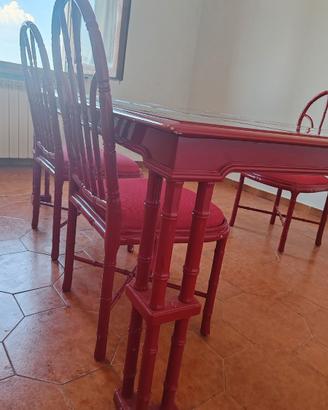 Tavolo + 6 sedie design Giorgietti linea Bambù