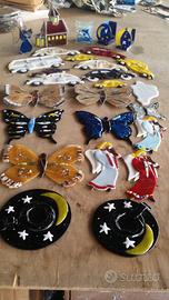 oggetti vari in vetro artistico