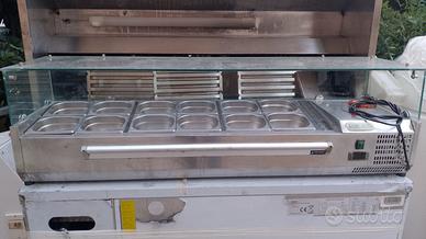 Banco pizza refrigerato con 2 sportelli completo d