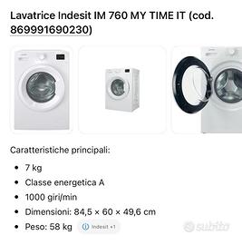 Lavatrice Indesit IM 760 MY TIME IT