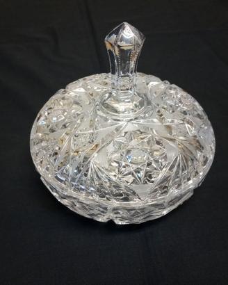 Ciotola con coperchio Bohemia Cecoslovacchia