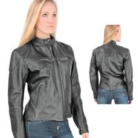 GIACCA PELLE MOTO OJ MIRAGE DONNA NERO PROTEZIONI