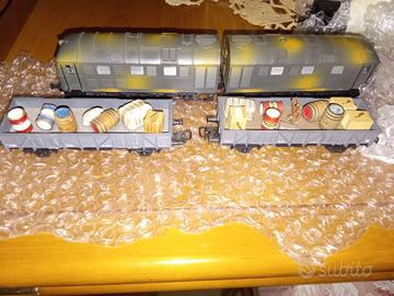 Treno Militare H0 Loco Lima + Carri Electrotren