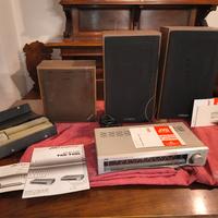 impianto stereo, casse microfono jvc vintage