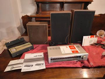 impianto stereo, casse microfono jvc vintage
