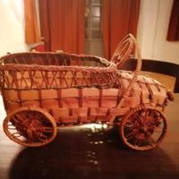 Modellino Auto d’Epoca in Vimini Intrecciato