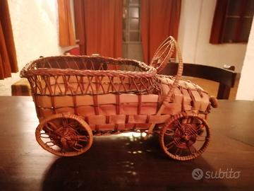 Modellino Auto d’Epoca in Vimini Intrecciato