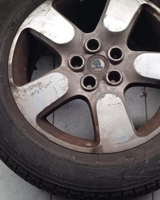 pneumatici invernali con cerchi  lega skoda kodiak