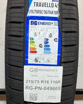 4 Pneumatici 215/75 R16 Fortuna Travello 4 S