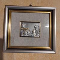 Quadro con lamina d'argento
