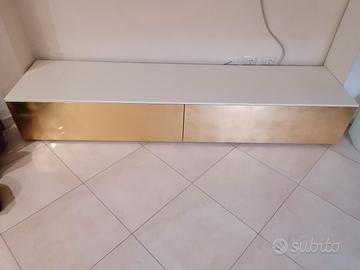 mobile basso marca Santarossa Vogue bianco e oro