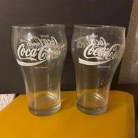 bicchieri Coca-Cola vintage logo bianco