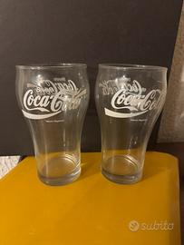 bicchieri Coca-Cola vintage logo bianco