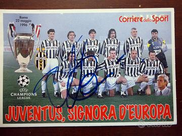 Juventus Autografi Originali su cartoline 1996