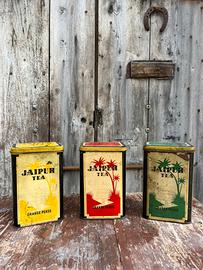 Tris Scatole Latta Vintage Jaipur Tea
