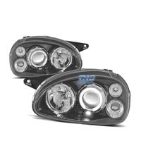 FARI OPEL CORSA B 93-00 ANGEL EYES FONDO NERO H1 H
