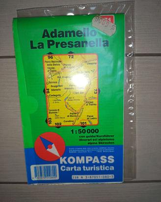 Adamello La Presanella Carta Topografica 1:50.000