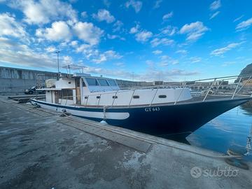 Barca da lavoro in legno 18 mt