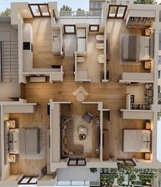 quadrilocale con 4 camere da letto