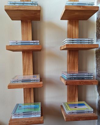 porta CD/DVD da parete in legno 