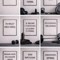 Set 9 stampe motivazionali palestra