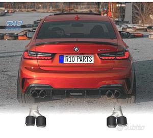 TERMINALI SCARICO BMW G20 20-22 LOOK M NERO LUCIDO