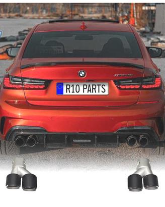 TERMINALI SCARICO BMW G20 20-22 LOOK M NERO LUCIDO