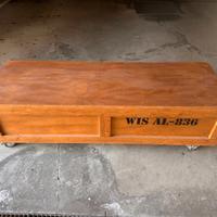 Cassa in legno multistrato con ruote