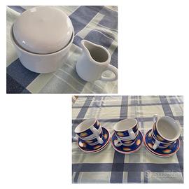 Set 6 tazze da the con piattini+zuccheriera+bricco