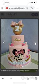 Torta scenografica tema Minnie o Topolino