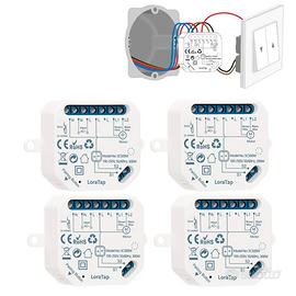 LoraTap Interruttore Tapparelle WiFi, 4pz Modulo