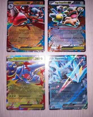Lotto di 4 Carte Pokemon Mega Ex Ita Holo vari set