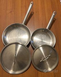 PADELLE PROFESSIONALI AGNELLI INOX SET DA 4 PEZZI