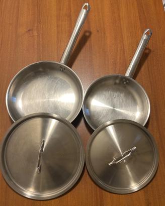 PADELLE PROFESSIONALI AGNELLI INOX SET DA 4 PEZZI
