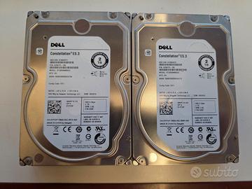 Lotto 2x HDD sas DELL Constellation 2TB 3,5 Server