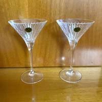 Set 2 calici da Cocktail vintage in cristallo RCR