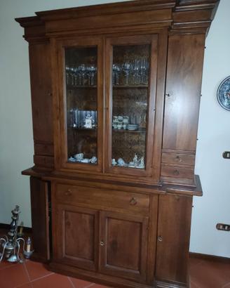 Mobile vetrina e mobile porta tv legno massello