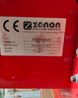biotrituratote biocippatore zanon 6t 