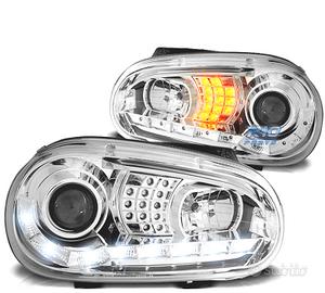 FARI VOLKSWAGEN VW GOLF 4 DAYLIGHT CROMATI FRECCE 