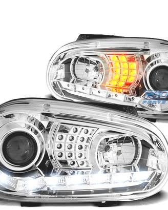 FARI VOLKSWAGEN VW GOLF 4 DAYLIGHT CROMATI FRECCE 