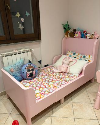 Letto bimba allungabile rosa IKEA