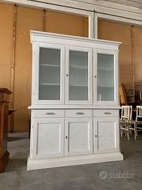 Vetrina in legno nuova bianca