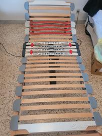 Letto con materasso e rete ortopedica motorizzata