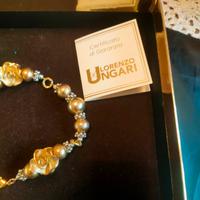 Set Lorenzo ungari.bracialle e collana 