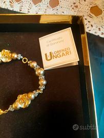 Set Lorenzo ungari.bracialle e collana 